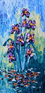 Sunshine Along Streams of Irises